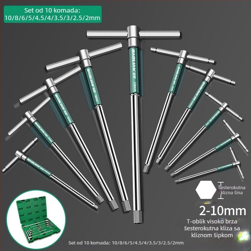 T-oblik ključ sa šesterokutnom glavom, visoke brzine