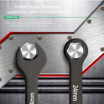 Kombinirani ključ za popravak automobila, XTUOSEN, visoko ugljično čeli, Blacken završna obrada