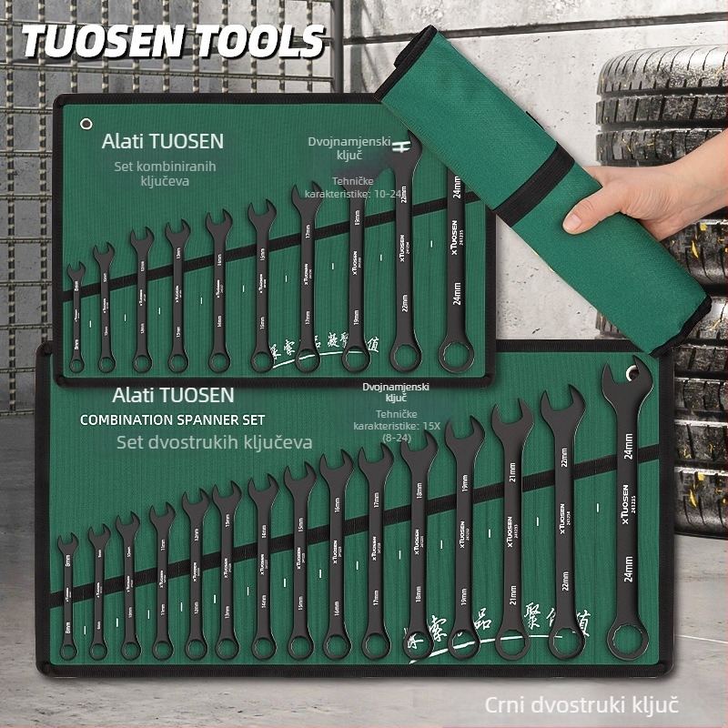 Kombinirani ključ za popravak automobila, XTUOSEN, visoko ugljično čeli, Blacken završna obrada