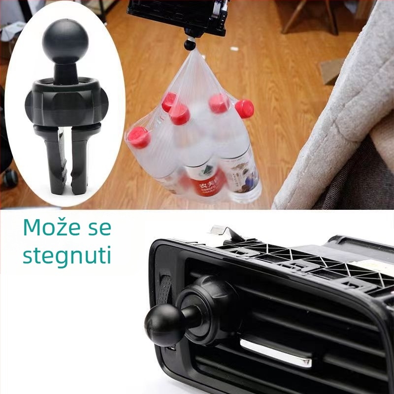 Držač za telefon u automobilu za ventilaciju, kuglična glava 17 mm – Snap-on ugradnja, univerzalna navigacija