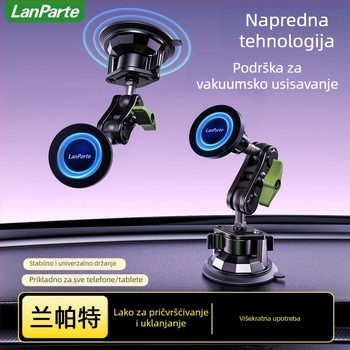 MagSafe magnetski držač za automobil na telefon s usisnom čašicom – nosač na ploču upravljača, za mobitel, tablet i navigaciju, 15W