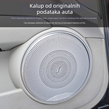 Mercedes-Benz W204 C-Class unutranji poklop zvučnika Berlin Sound, dekorativna audio naljepnica, nehrđajući čelik, bez loga, bez prilagodbe