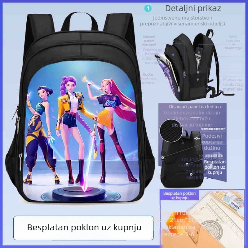 Školski ruksak, unisex, Oxford tkanina, ležerni stil putovanja, za osnovnu školu