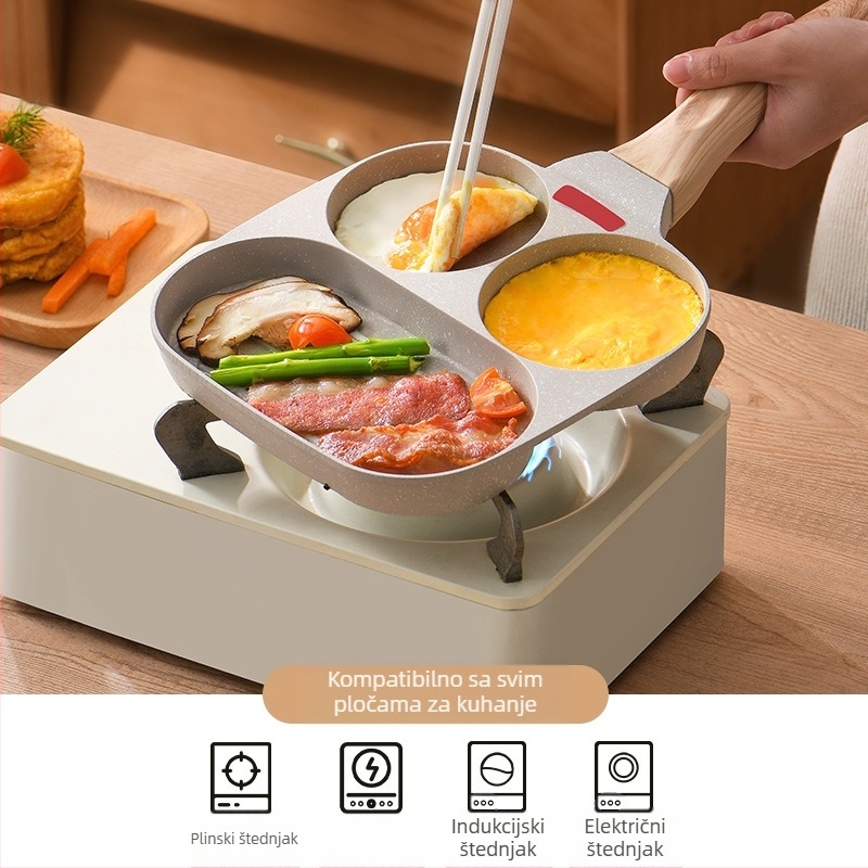 OTTOGI Neprijanjivi tiganj za doručak – jaja i burgerima, aluminijska legura