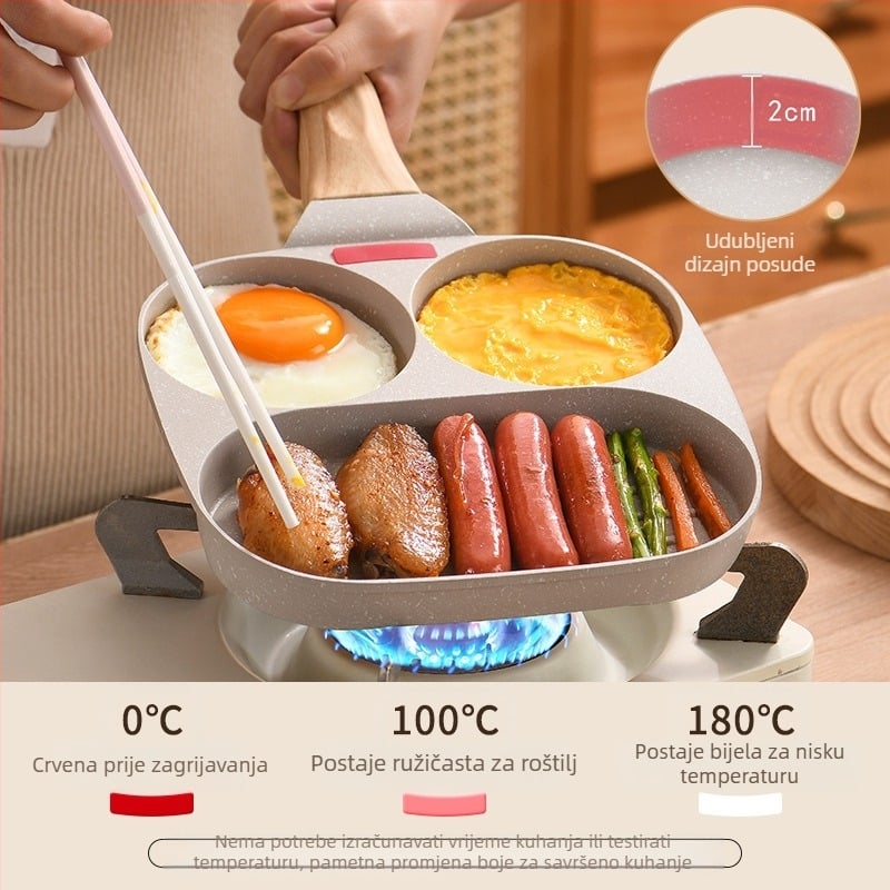 OTTOGI Neprijanjivi tiganj za doručak – jaja i burgerima, aluminijska legura