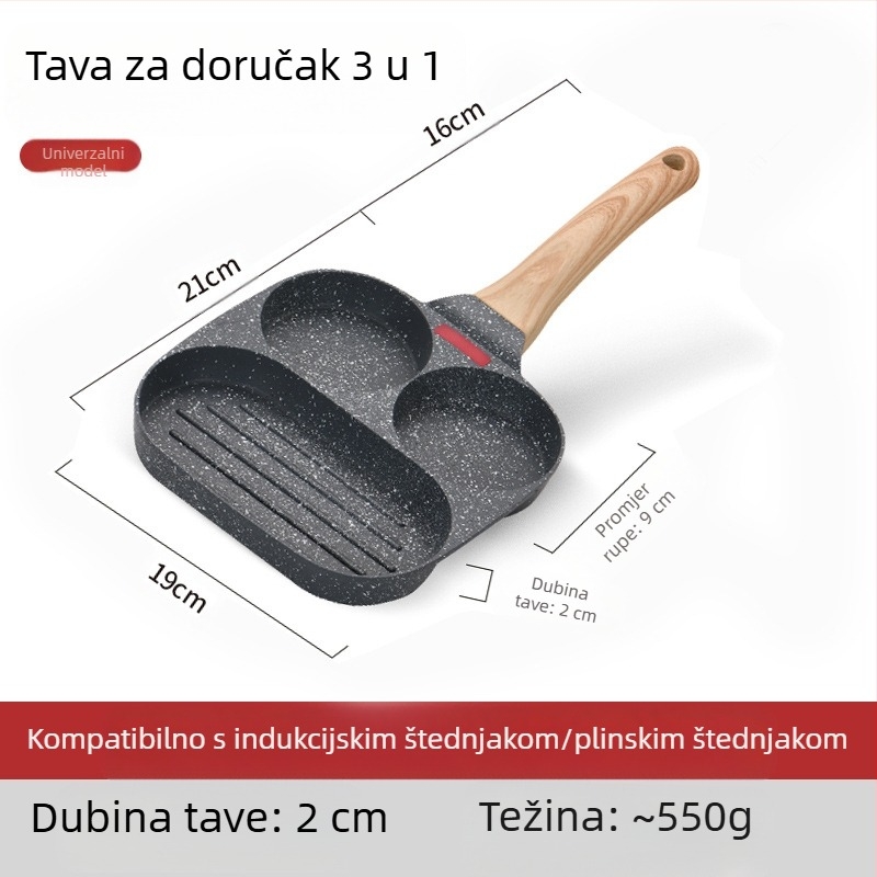 OTTOGI Neprijanjivi tiganj za doručak – jaja i burgerima, aluminijska legura