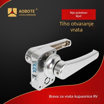 Brava za vrata RV kupaonice - A18, AOBOTE, materijal: cinkova legura/ABS, stil moderni minimalizam