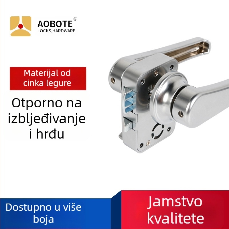 Brava za vrata RV kupaonice - A18, AOBOTE, materijal: cinkova legura/ABS, stil moderni minimalizam