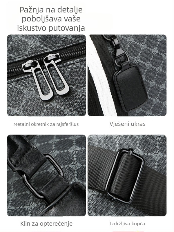 Muška putna torba — 20–35L PVC, prozračna i vodootporna, brenda FENGBAODAISHU, poslovni stil putovanja