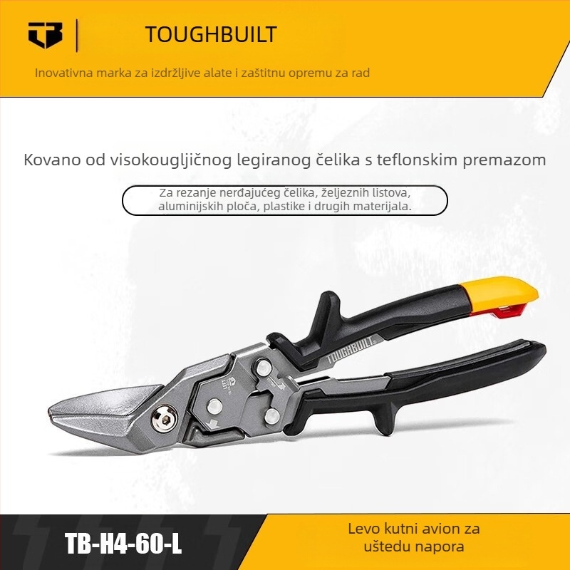 TOUGHBUILT Uštedne nožice za metalne ploče, Višenamjenske industrijske škare za žicu – Kućna upotreba (Brand: TOUGHBUILT; Uštedno; Letne škare; Višestrane; Industrijske)