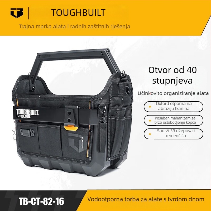 TOUGHBUILT Ručni koš za alat - Oxford tkanina, vodootporan, čvrsto dno TB-CT-82-16