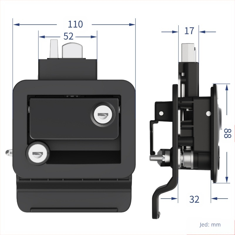 Inženjerska plastična RV brava za vrata – model 10204, zaštita od provale za vrata automobila, cilindar Super C, mehanička RV brava