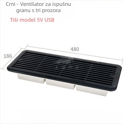 BSF055-3 RV bočna montaža tišni ventilator za ventilaciju hladnjaka s 3 prozora