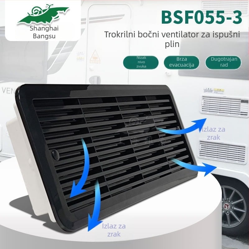 BSF055-3 RV bočna montaža tišni ventilator za ventilaciju hladnjaka s 3 prozora