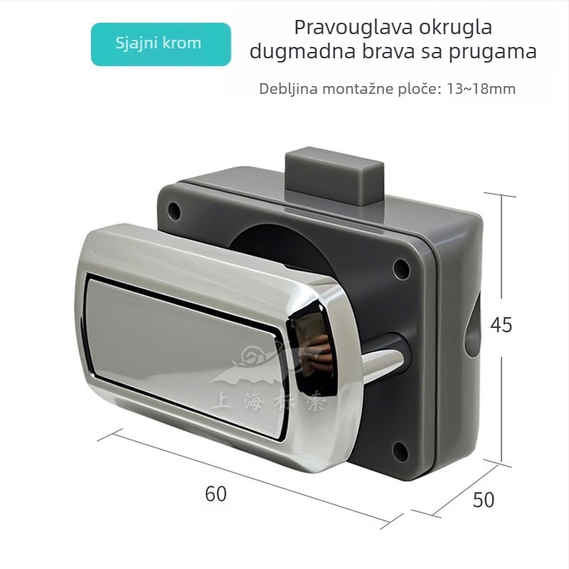 Bond zinkovano-legirani sigurnosni mehanizam za ormariće i ladice RV, skriveni bar zatvarač, model BSS302-3; pogodan za RV-ove, kućne bicikle i modificirana vozila; ormarići, ladice, zidni ormarići.