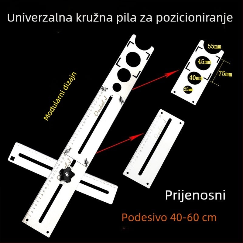 Višenamjenski univerzalni locator otvora za pločice, mramor i staklo