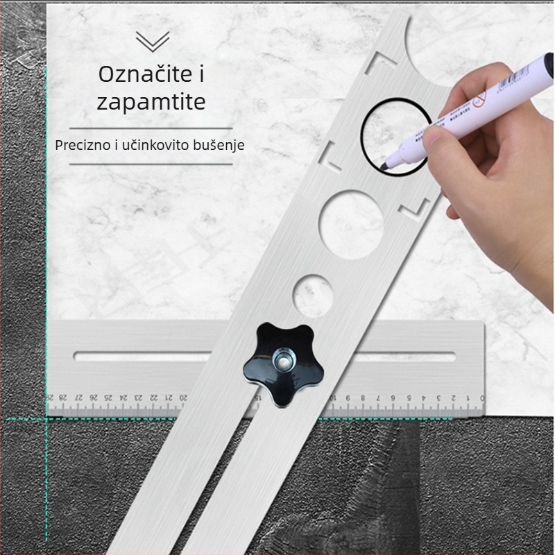 Višenamjenski univerzalni locator otvora za pločice, mramor i staklo