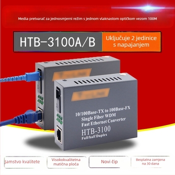 HTB-3100 Optički transceiver — 100 Mbps, Single-Mode, Single-Fiber, GS-03/SFP, 4100