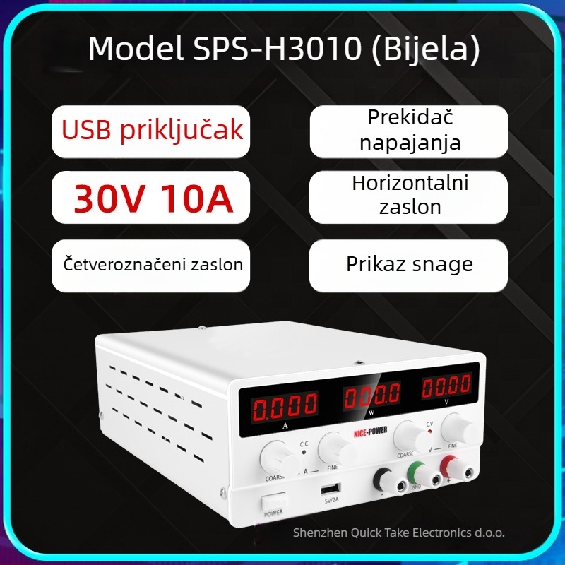 SPS-H3010 prilagodljivo DC preklopno napajanje, 30V 10A