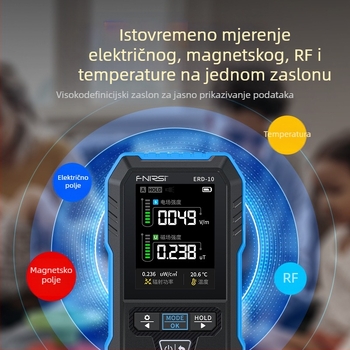 FNIRSI ERD-10 EMF detektor s osobnim alarmom doze za kućanske uređaje