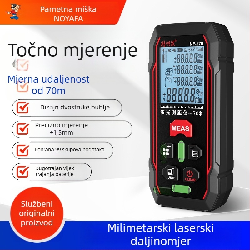 Precision rat NF-270 ručni laserski mjerač dometa za unutarnje mjerenje