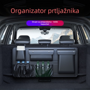 Kožni organizator za prtljažnik Cabron, s prilagodljivom obradom i tiskom logotipa, univerzalni dizajn