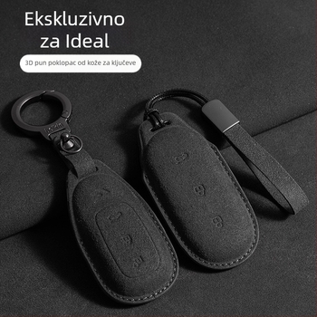 Etui za ključ za Ideal L7/L8/L9 Max i Ideal One — velur, jednostavan stil, s zaštitnom šnitom i kopčom
