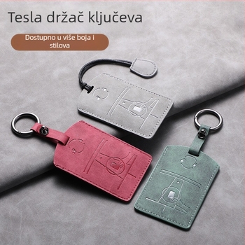 Tesla futrola za karticu ključa — ovčja koža — jednostavan stil