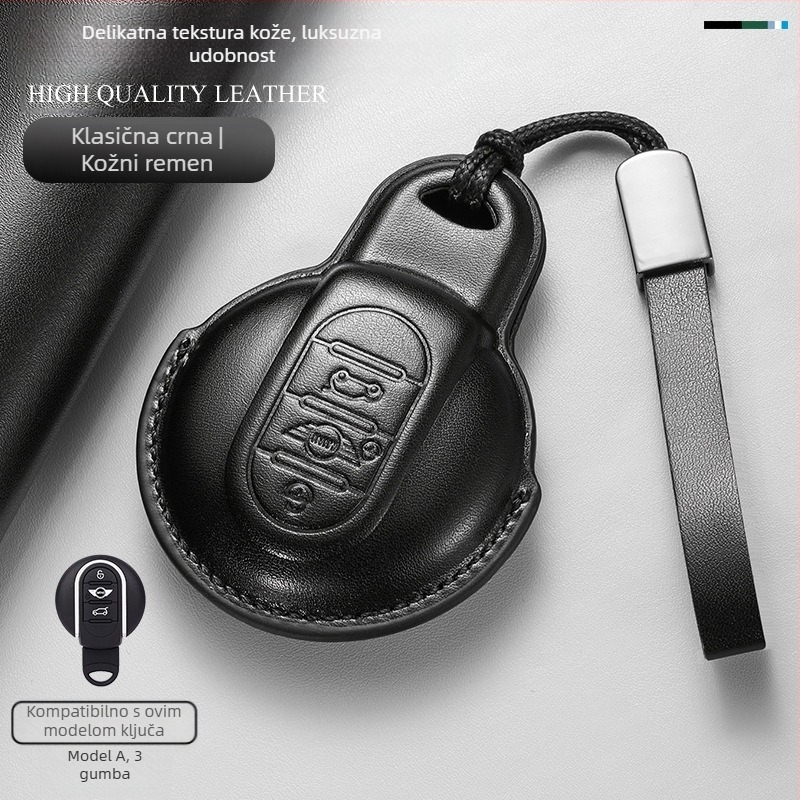 YESFOSO MINI kućište za ključeve Countryman/JCW/Clubman – Cortex, jednostavan stil, prilagodljivo obrađivanje, licencirani privatni brend