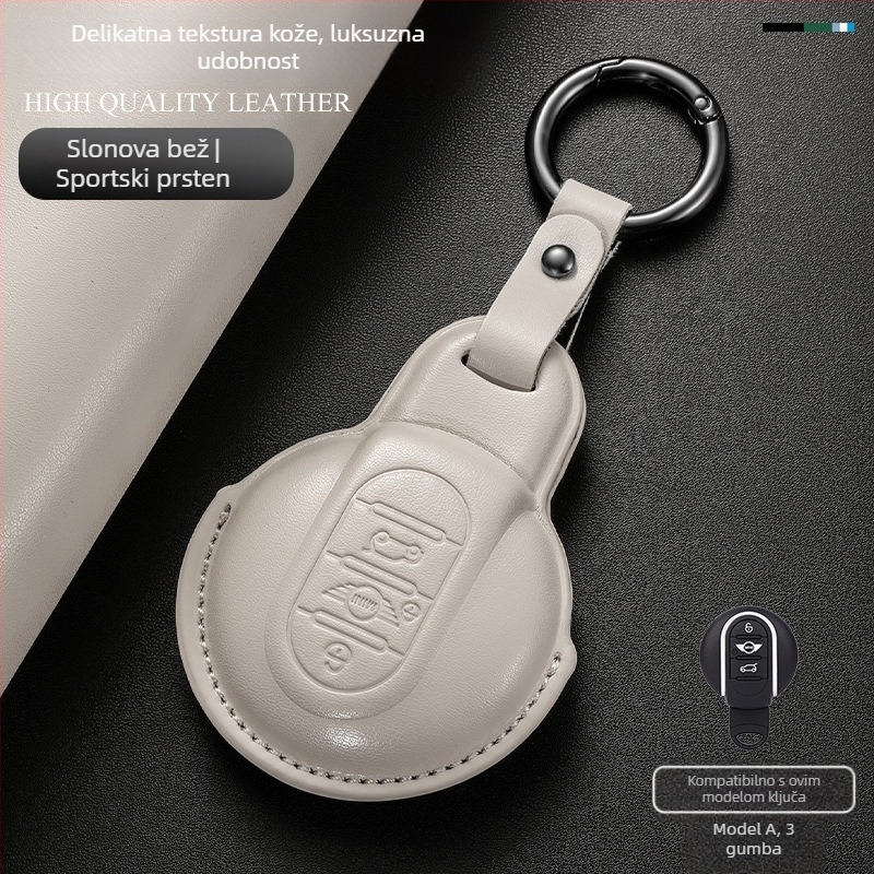 YESFOSO MINI kućište za ključeve Countryman/JCW/Clubman – Cortex, jednostavan stil, prilagodljivo obrađivanje, licencirani privatni brend