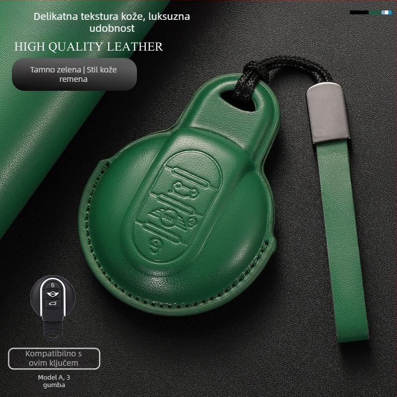 YESFOSO MINI kućište za ključeve Countryman/JCW/Clubman – Cortex, jednostavan stil, prilagodljivo obrađivanje, licencirani privatni brend