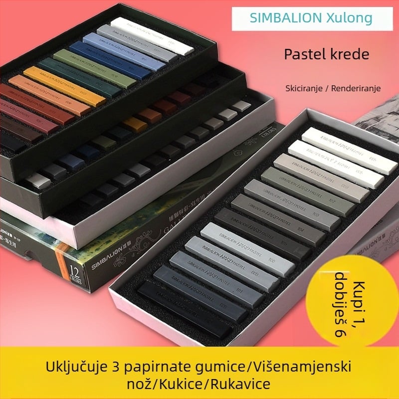 SIMBALION Lion SP-12S mekane pastelne štapiće za skice i crtanje za umjetničke učenike