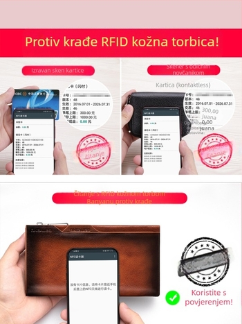 Ban yano Muški novčanik od prave kože, prvi sloj bivlje kože, gradski minimalistički stil, jednobojni uzorak, podstava od poliestera