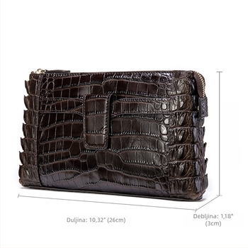 Muška kožna clutch torbica – prva sloja kravlje kože, velika kapaciteta, može smjestiti 8-inčni laptop, otporna na habanje, za poslovna putovanja