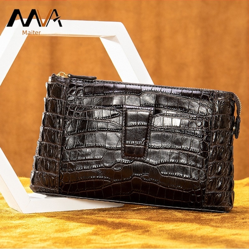 Muška kožna clutch torbica – prva sloja kravlje kože, velika kapaciteta, može smjestiti 8-inčni laptop, otporna na habanje, za poslovna putovanja