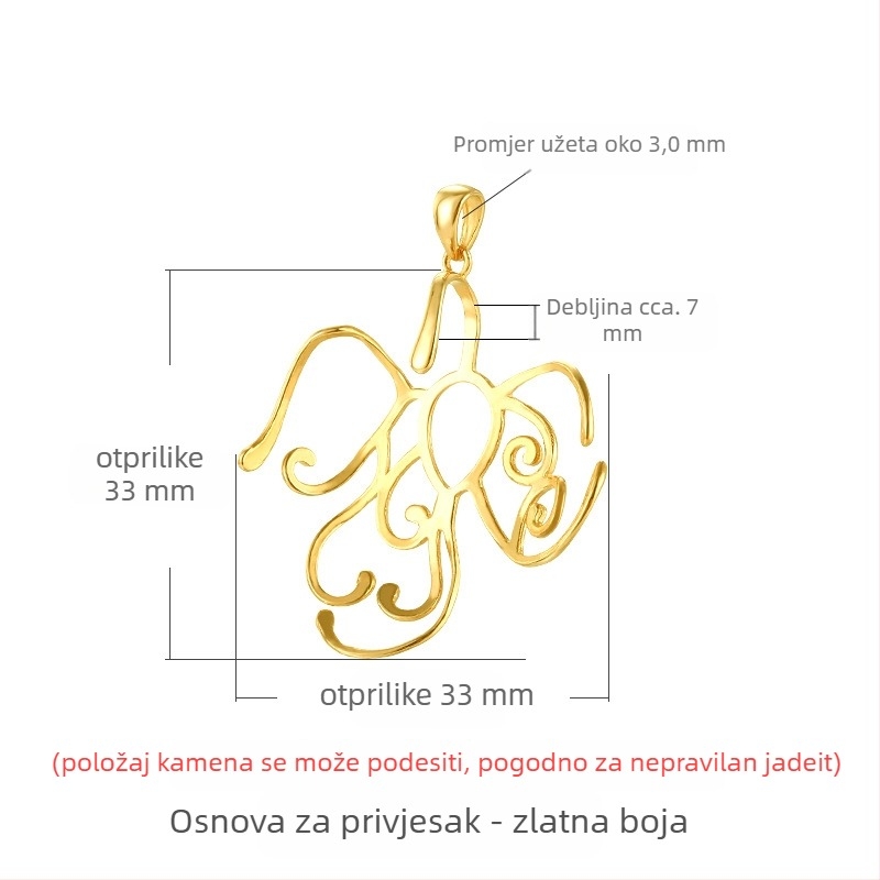 Srebro 925 držač za privjesak, elektroplatiranje, Madman Silversmith, stil Nacionalni Vjetar, Retro Literatura i Umetnost
