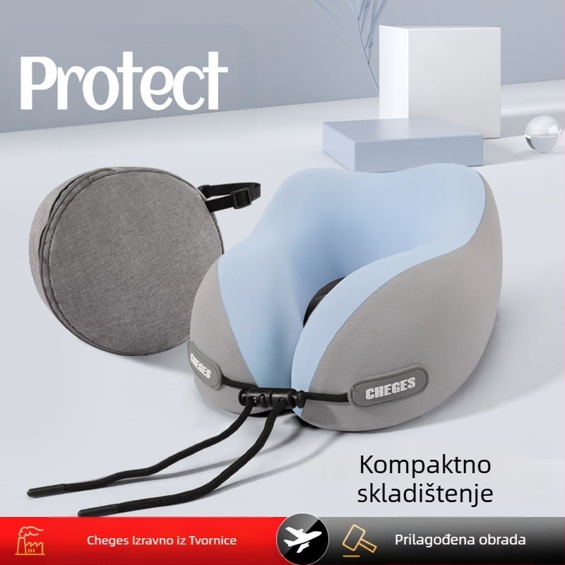 Chegeshi U-oblik putni jastuk za vrat s punjenjem od memorijske pjene, vanjski materijal – sintetička vlakna, za sve sezone, izvorni stil