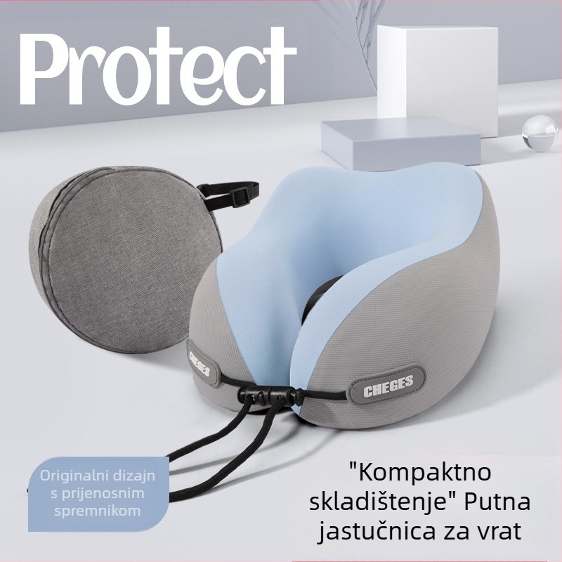 Chegeshi U-oblik putni jastuk za vrat s punjenjem od memorijske pjene, vanjski materijal – sintetička vlakna, za sve sezone, izvorni stil