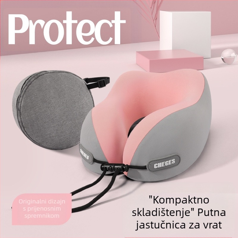 Chegeshi U-oblik putni jastuk za vrat s punjenjem od memorijske pjene, vanjski materijal – sintetička vlakna, za sve sezone, izvorni stil