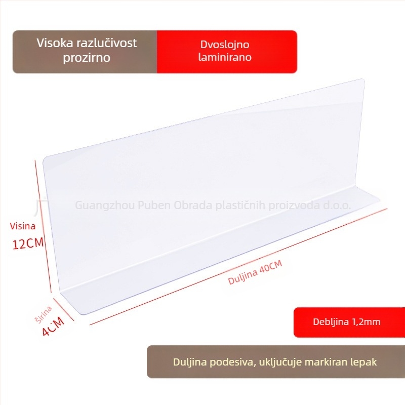 Puben plastična L-oblik traka za popunjavanje praznina ispod namještaja – jednostavan moderan dizajn