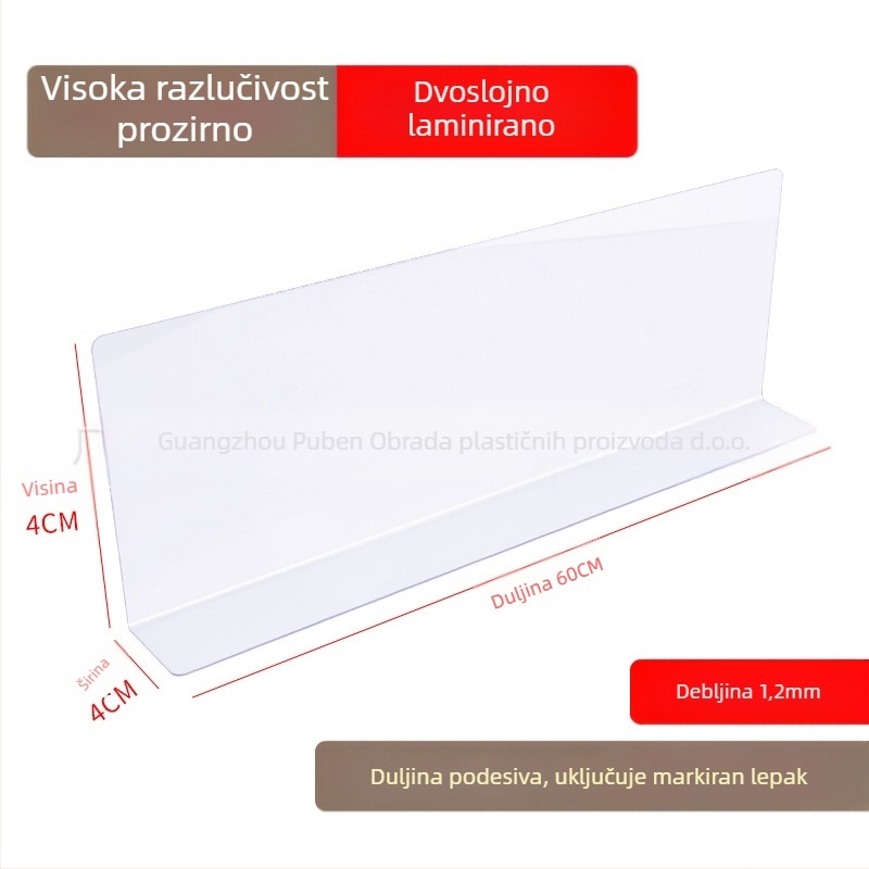 Puben plastična L-oblik traka za popunjavanje praznina ispod namještaja – jednostavan moderan dizajn