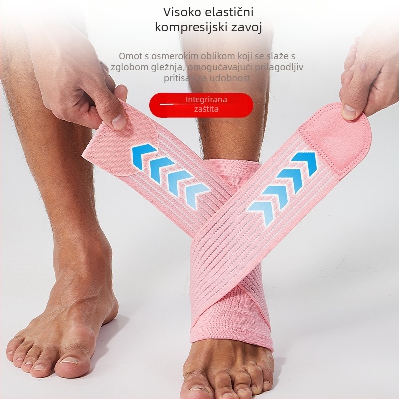 Tkani zaštitnik gležnja za odrasle — protiv uganuća, podrška protiv padova, najlonska traka za fitness, za košarku