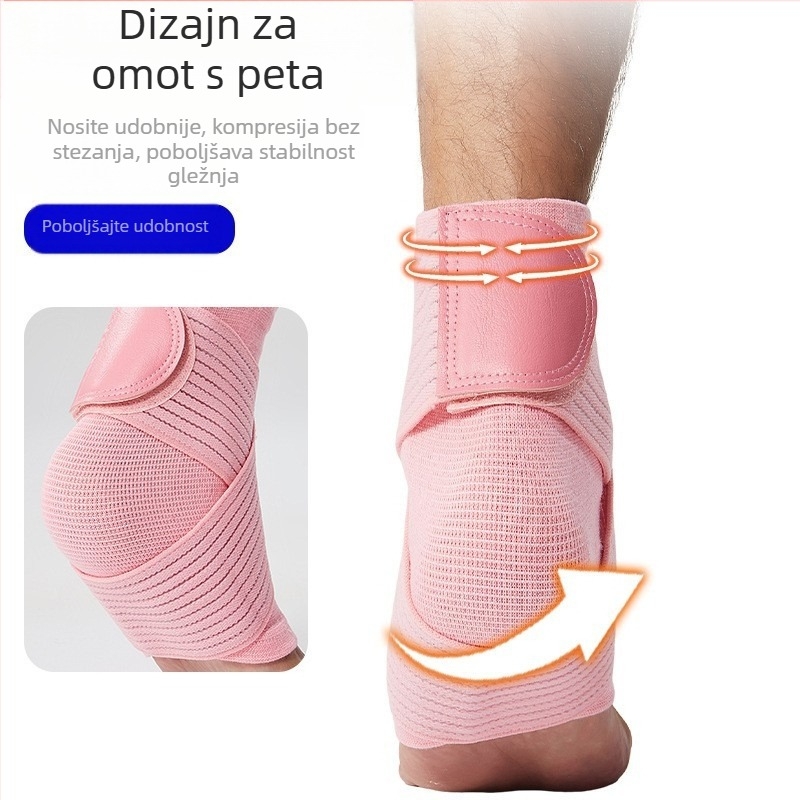 Tkani zaštitnik gležnja za odrasle — protiv uganuća, podrška protiv padova, najlonska traka za fitness, za košarku