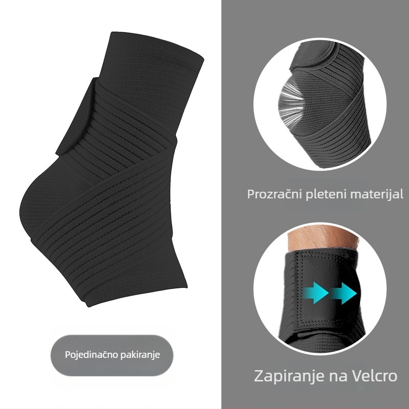 Tkani zaštitnik gležnja za odrasle — protiv uganuća, podrška protiv padova, najlonska traka za fitness, za košarku