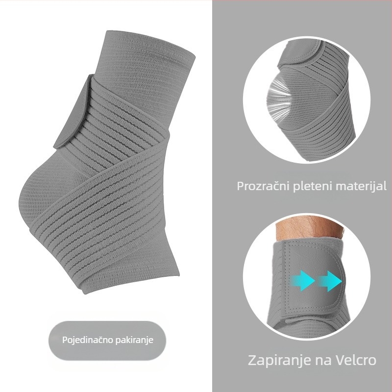 Tkani zaštitnik gležnja za odrasle — protiv uganuća, podrška protiv padova, najlonska traka za fitness, za košarku