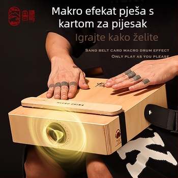 Lu ru Box bubanj tri u jedan – profesionalno pakiran, putni drveni box bubanj, sjedeći bubanj