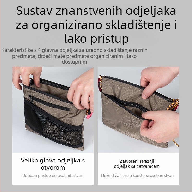 PLAY-KING Nylon Crossbody torba za outdoor sportove – vodootporna, ultralakša, sklopiva, unisex torba za telefon