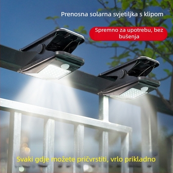 Solarna vanjska LED zidna svjetiljka s senzorom pokreta za dvorište i vrt