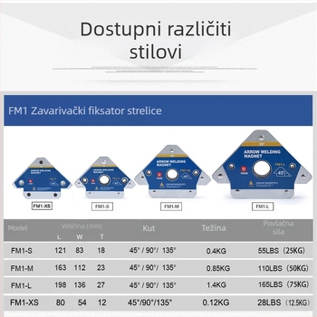 Magnetski zavarivački pozicioner - Lishuai, 25 kg držna snaga, držač za zavarivanje