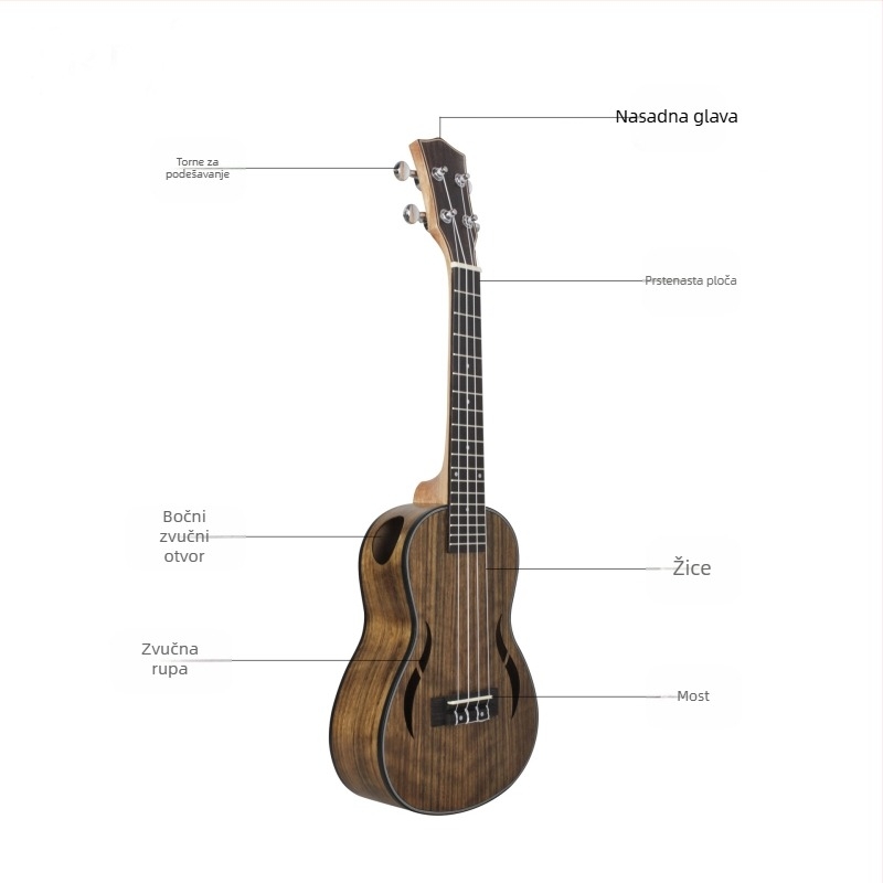 IRIN ukulele od orašastog drveta — modeli UK2360/UK2660/UK2170, za početnike, pakiranje u pladnju